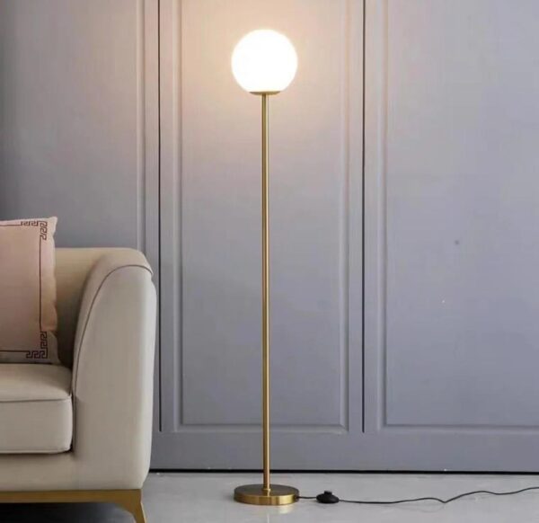 Standing Lamps With Single Straight Golden Legs Small