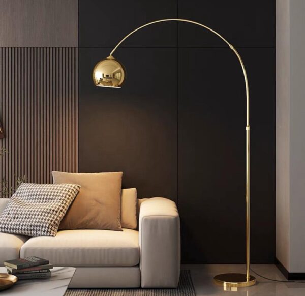 Standing Lamps Curved With Golden Legs Small