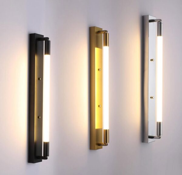 Bedside Lights Gold, Black & Silver Straight