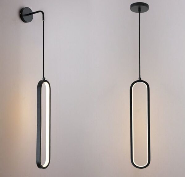 Bedside Lights Middle Hole Black Top And Wall