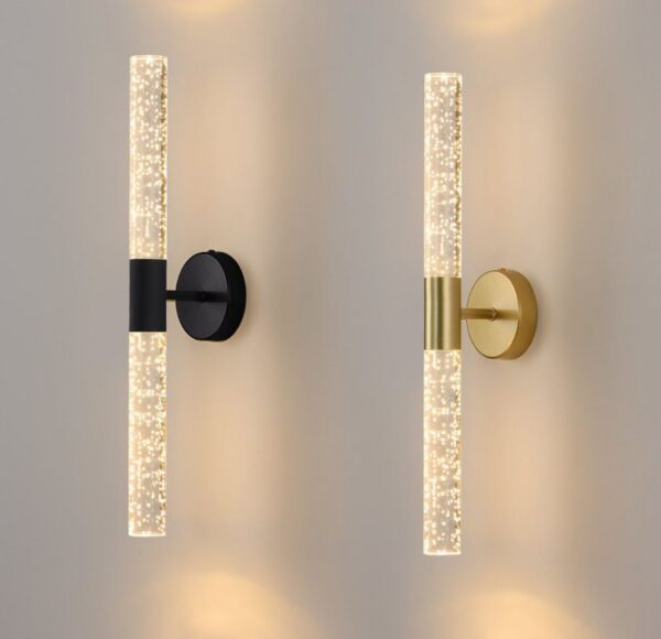 Bedside Lights Gold and Black Straight